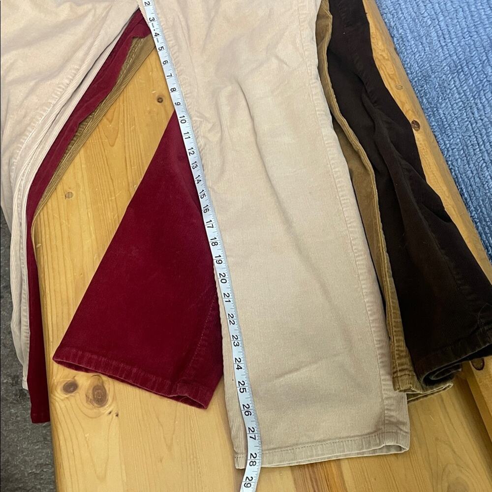 Bundle of Talbots Corduroy Pants in Tan, Burgundy, Mustard and Brown Women's 10P - Picture 15 of 15